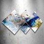 Wallity Conjunto de 4 Cuadros Decorativos de MDF Multicolor